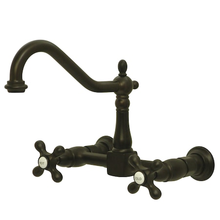 Heritage KS1245AX 2-Handle 8-Inch Wall Mount Kitchen Faucet KS1245AX